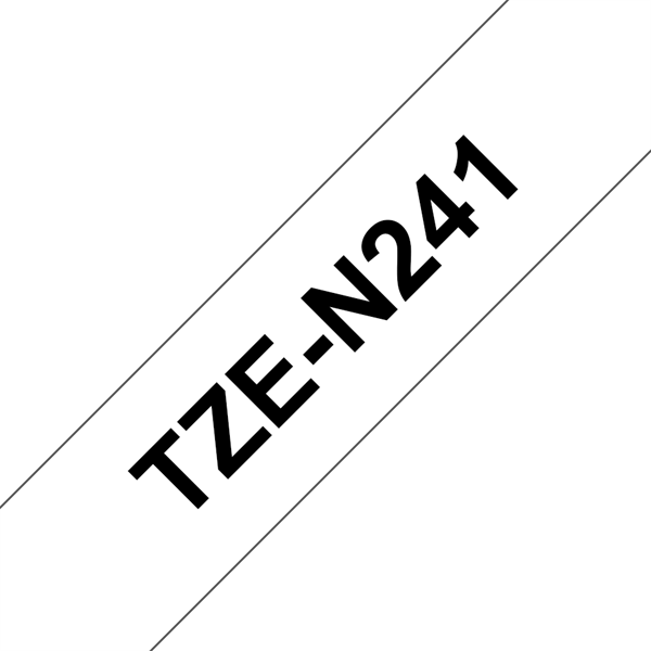 BROTHER szalag TZe-N241, Fehér alapon Fekete, Nem laminált, 18mm  0.7", 8 méter (TZEN241)