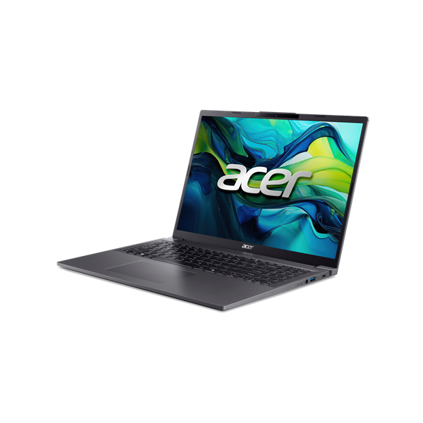 ACER Aspire A16-71M-77CC, 16" WUXGA, Intel Core Ultra 7 155H, 16GB, 1TB SSD, UMA, DOS, acélszürke (NX.JEMEU.008)