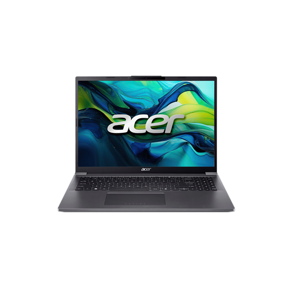 ACER Aspire A16-71M-77CC, 16" WUXGA, Intel Core Ultra 7 155H, 16GB, 1TB SSD, UMA, DOS, acélszürke (NX.JEMEU.008)