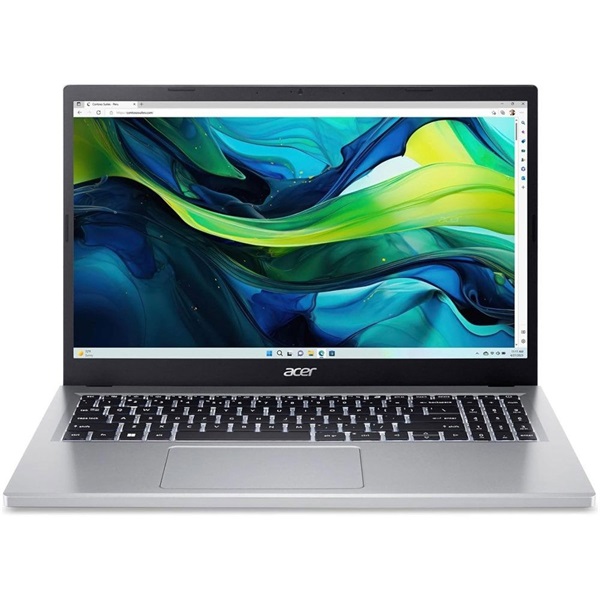 ACER Aspire AG15-32P-36AU, 15.6" FHD, Intel Core 3 N355, 8GB, 512GB SSD, UMA, DOS, ezüst (NX.J8XEU.008)