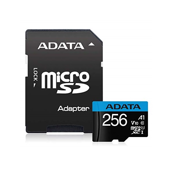 ADATA Memóriakártya MicroSDXC 256GB + Adapter UHS-I CL10 (100/25) (AUSDX256GUICL10A1-RA1)