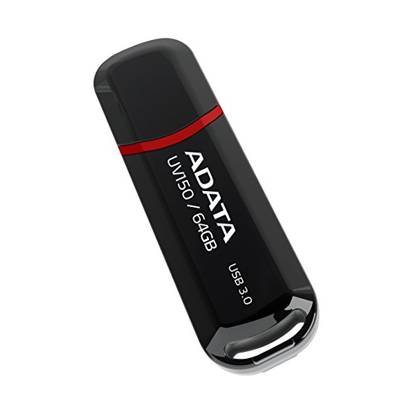 ADATA Pendrive 64GB, UV150 USB 3.1, Fekete (AUV150-64G-RBK)