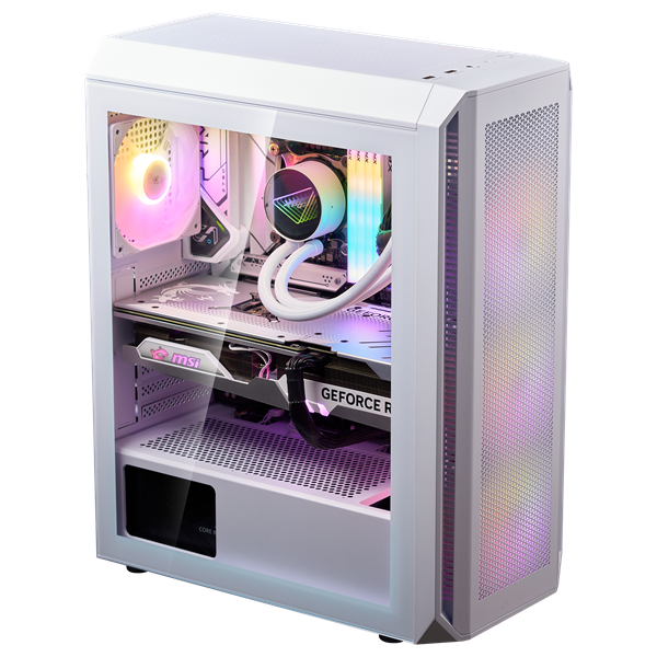 ADATA XPG Ház Midi ATX Valor AIR PLUS, 4x120mm RGB ventilátor, Tápegység nélkül, üvegfalú, fehér (VALORAIRPLUSMTA-WHCWW)