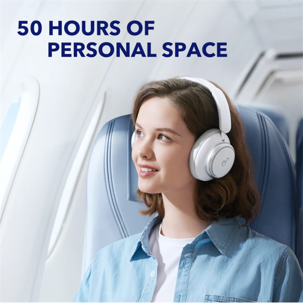ANKER Vezeték Nélküli Fejhallgató, Soundcore Q45, Aktív Zajszűrő, fehér - A3040G21 (A3040G21)