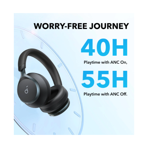 ANKER Vezeték Nélküli Fejhallgató, Soundcore Space One, Aktív Zajszűrő, fekete - A3035G11 (A3035G11)