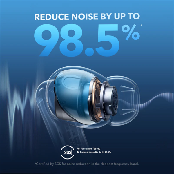 ANKER Vezeték Nélküli Fülhallgató, Soundcore Liberty 4 NC, fekete - A3947G11 (A3947G11)