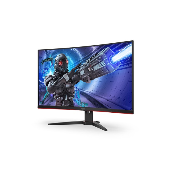AOC Ívelt Gaming 240Hz VA monitor 31.5" C32G2ZE/BK, 1920x1080, 16:9, 300cd/m2, 1ms, 2xHDMI/DisplayPort (C32G2ZE/BK)