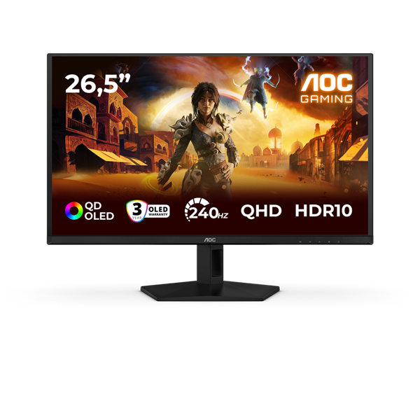 AOC Gaming OLED monitor 26,5" Q27G41ZDF 2560x1440, 16:9, 400cd/m2, 0,03ms, 240Hz, HDMI/DisplayPort (Q27G41ZDF)