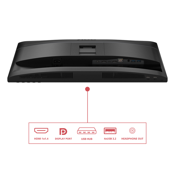 AOC IPS 120Hz FHD monitor 23.8" 24E4CV, 1920x1080, 16:9, 4ms, 300cd/m2, DisplayPort/HDMI/4xUSB-A, pivot, hangszóró (24E4CV)
