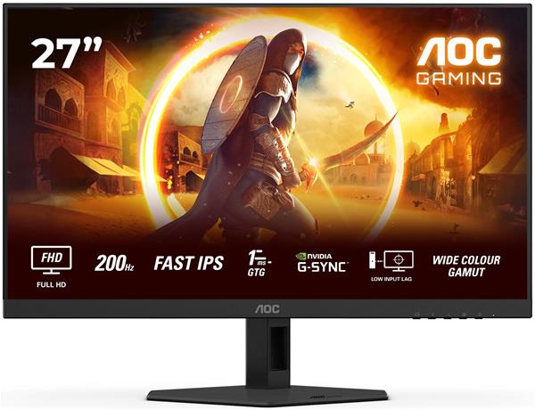 AOC IPS Gaming 200Hz monitor 27   27G4HRE, 1920x1080, 300 cd/m2, 0,5ms, HDMIx2/DisplayPort (27G4HRE)