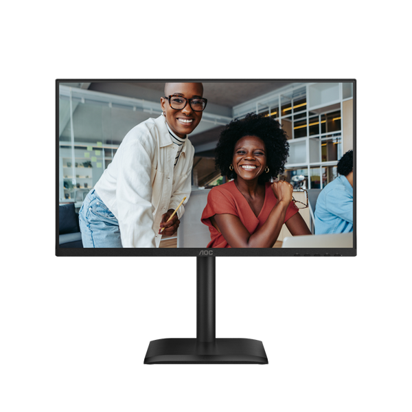 AOC IPS monitor 23,8" 24E4U 1920x1080,16:9, 300cd/m2, 4ms, VGA/HDMI/DisplayPort/4xUSB, hangszóró, 120 Hz, áll.mag.,pivot (24E4U)