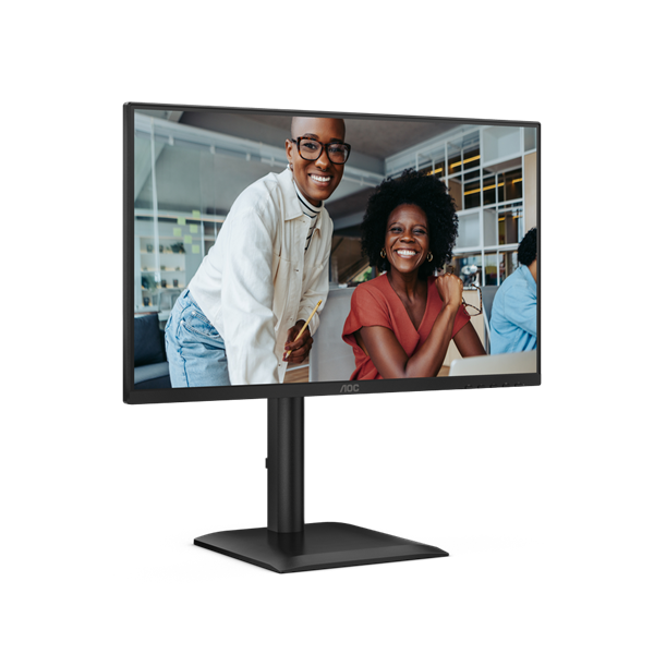 AOC IPS monitor 23,8" 24E4U 1920x1080,16:9, 300cd/m2, 4ms, VGA/HDMI/DisplayPort/4xUSB, hangszóró, 120 Hz, áll.mag.,pivot (24E4U)