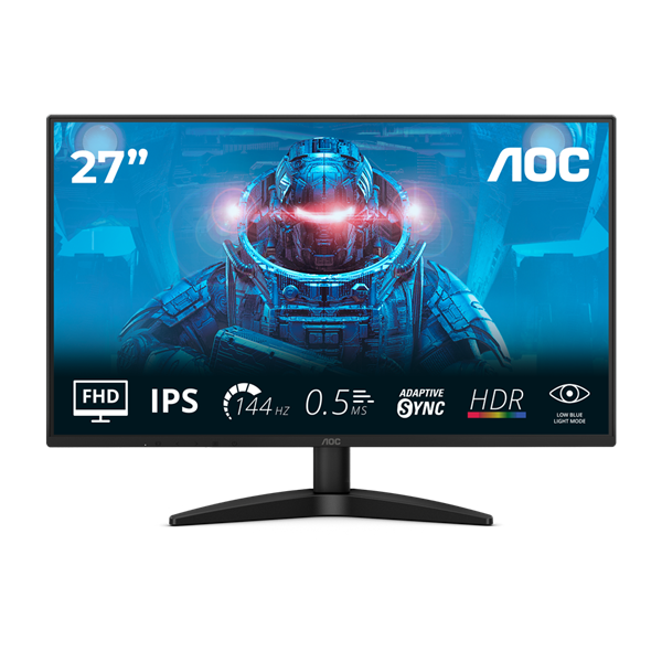 AOC IPS monitor 27" 27B36X, 1920x1080, 16:9, 300cd/m2, 4ms, HDMI/Displayport, 144Hz (27B36X)