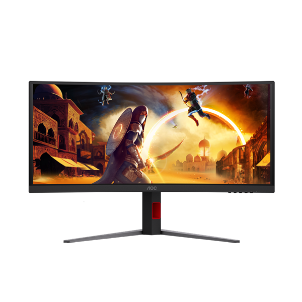 AOC Ívelt Gaming 180Hz VA monitor 34" CU34G4CA, 3440x1440, 21:9, 450cd/m2, 1ms, 2xHDMI/DisplayPort/2xUSB, hangszóró (CU34G4CA)