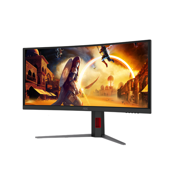 AOC Ívelt Gaming 180Hz VA monitor 34" CU34G4CA, 3440x1440, 21:9, 450cd/m2, 1ms, 2xHDMI/DisplayPort/2xUSB, hangszóró (CU34G4CA)