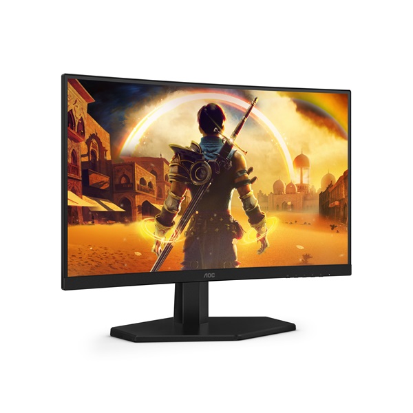 AOC Ívelt Gaming 180Hz monitor 23.6" C24G42E, 1920x1080, 16:9, 250cd/m2, 0,5ms, HDMIx2/DisplayPort, hangszóró (C24G42E)