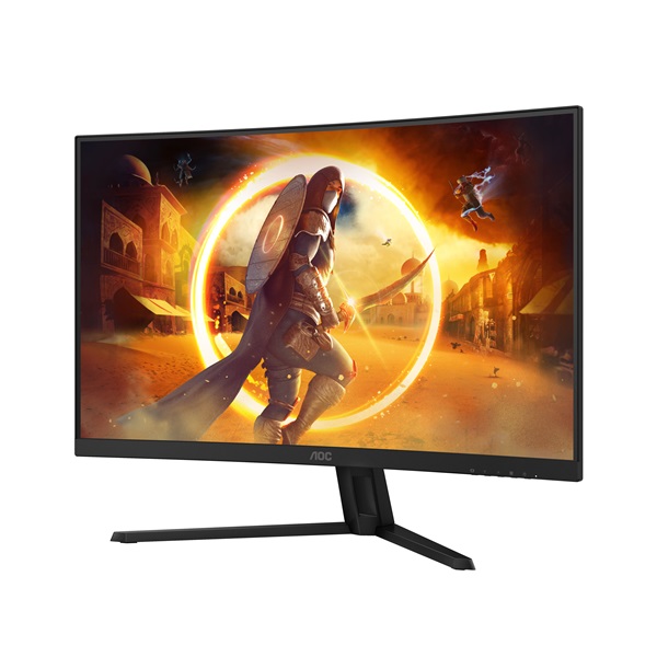 AOC Ívelt Gaming 180Hz monitor 31,5" CQ32G4VE, 2560x1440, 16:9, 300cd/m2, 1ms, 2xHDMI/DisplayPort, HDR10 (CQ32G4VE)