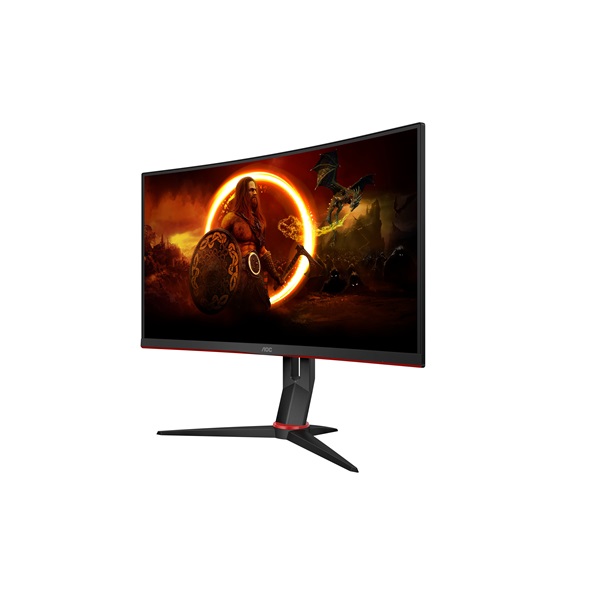 AOC Ívelt Gaming 280Hz monitor 27" C27G2Z3/BK, 1920x1080, 16:9, 300cd/m2, 0,5ms, HDMIx2/DisplayPort, állítható magasság (C27G2Z3/BK)