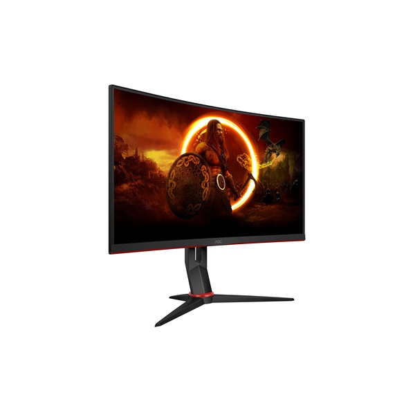 AOC Ívelt Gaming 280Hz monitor 27" C27G2Z3/BK, 1920x1080, 16:9, 300cd/m2, 0,5ms, HDMIx2/DisplayPort, állítható magasság (C27G2Z3/BK)