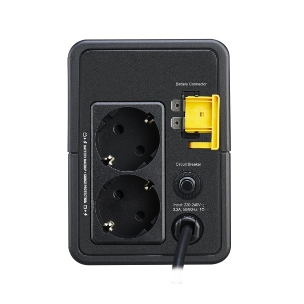 APC Back-UPS BVX700LI-GR (2 SCHUKO) 700VA (360 W) 230V, LINE-INTERACTIVE szünetmentes , AVR, torony (BVX700LI-GR)
