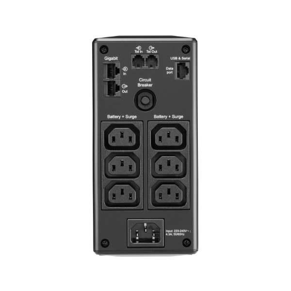 APC Back-UPS Pro BR650MI, (6 outlets) 650VA LCD 230V LINE-INTERACTIVE szünetmentes, tiszta sinus, AVR (BR650MI)