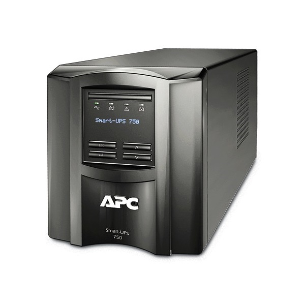 APC szünetmentes, Smart-UPS SMT750IC (6 IEC13) 750VA (500 W) LCD 230V, LINE-INTERACTIVE torony - USB interfész (SMT750IC)