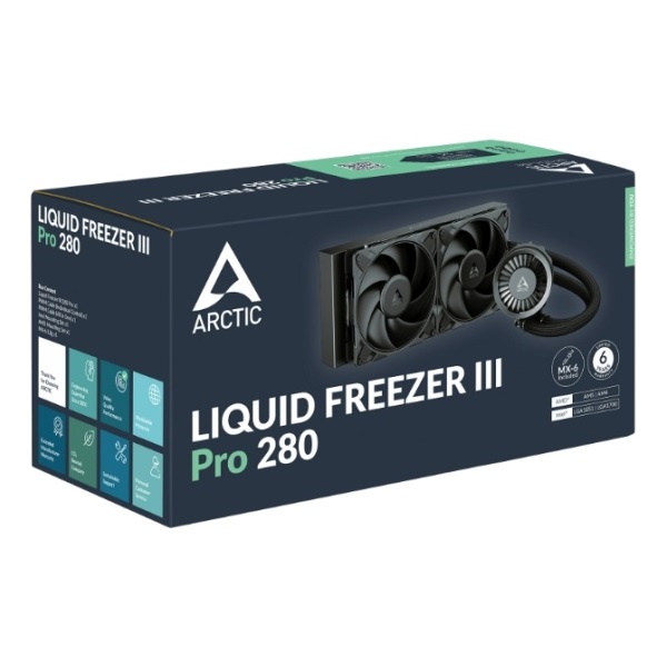 ARCTIC COOLING CPU hűtő Liquid Freezer III Pro 280 (vízhűtés), Univerzális, Fekete (ACFRE00179A)