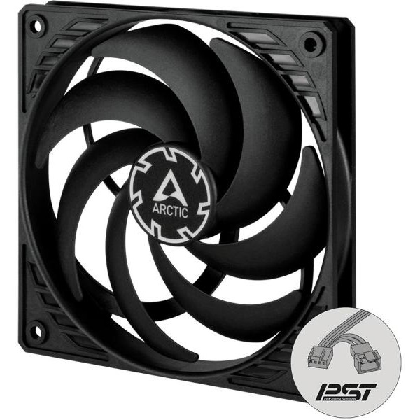 ARCTIC COOLING Rendszerhűtő Ventilátor P12 Slim PWM PST Fekete, 12cm (ACFAN00187A)