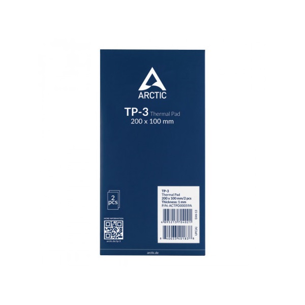 ARCTIC COOLING Hővezető lap TP-3 200x100mm, 1mm (2-PACK) (ACTPD00059A)
