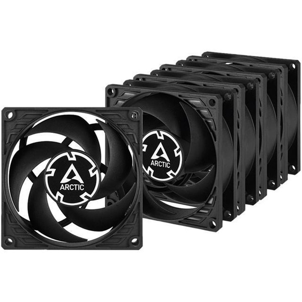ARCTIC COOLING Rendszerhűtő Ventilátor P8 PWM PST Fekete, 8cm (5-PACK) (ACFAN00154A)