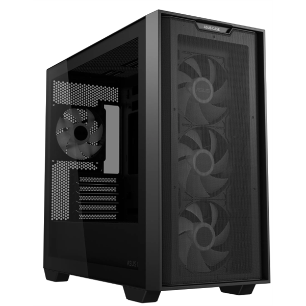 ASUS Ház A21 Plus, 850W (TUF-GAMING-850G), Fekete, Üvegfalú (A21 PLUS/ARGB FANS/EPS+TUF-GAMING-850G)
