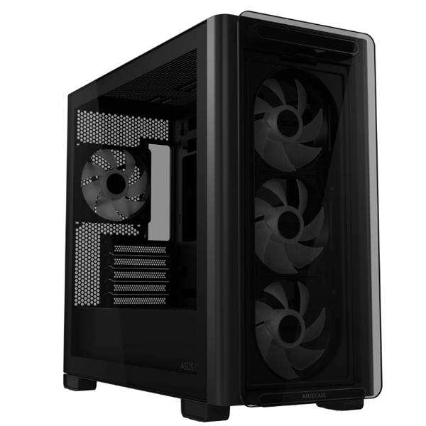 ASUS Ház A23 Plus, 750W (PRIME-750B-BLACK), Fekete, Üvegfalú (A23 PLUS TG/ARGB FANS+PRIME-750B-BLACK)