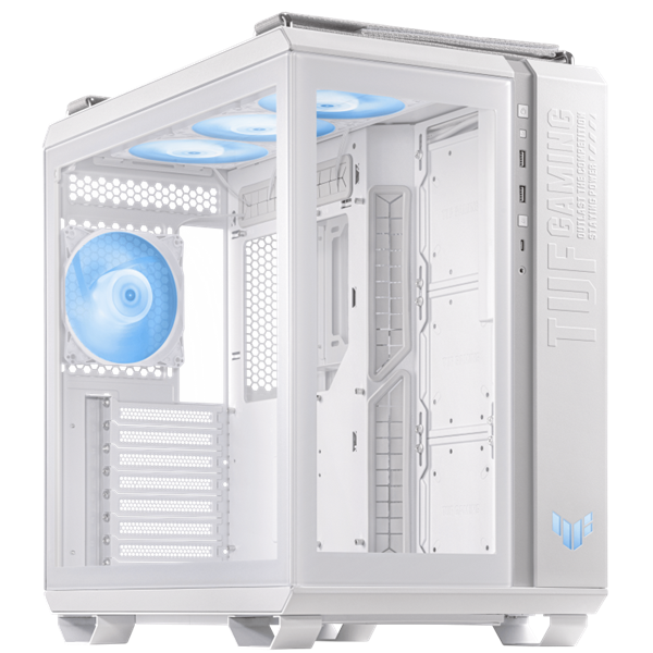 ASUS Ház TUF Gaming GT502 Plus, 850W (AP-850G), Fehér, Üvegfalú (GT502 PLUS/WHT/TG + AP-850G)