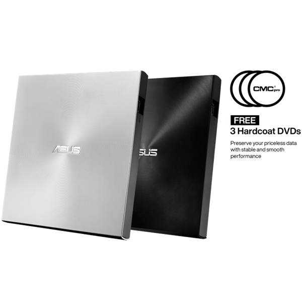 ASUS ODD DVD ÍRÓ külső (ZenDrive) SDRW-08U7C-U fekete USB-C Ultra Slim (SDRW-08U7C-U/BLK/G/AS)