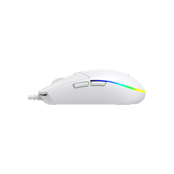 BARACUDA BGM-112W CRAB-W vezetékes gamer egér, 3600dpi, fehér (BC BGM-112W)