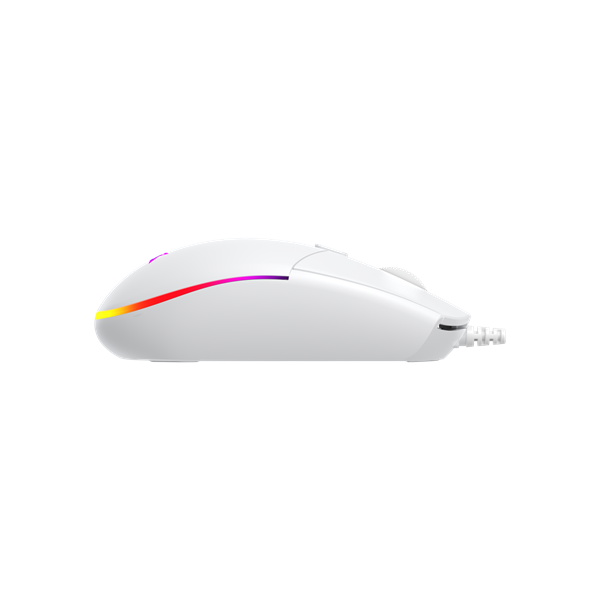 BARACUDA BGM-112W CRAB-W vezetékes gamer egér, 3600dpi, fehér (BC BGM-112W)