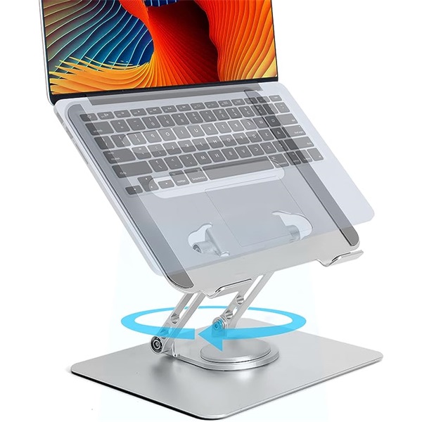 BLACKBIRD Notebook Állvány, 360 fokban forgatható alumínium ezüst (BH1479)