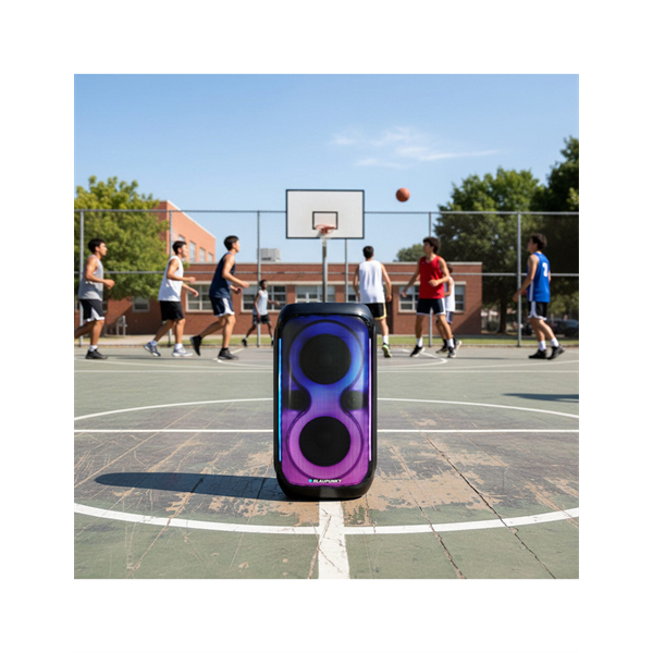 BLAUPUNKT PB60X Bluetooth Party MDF hangszóró, AUX, LED világítás, 120W, Fekete (PB60X)