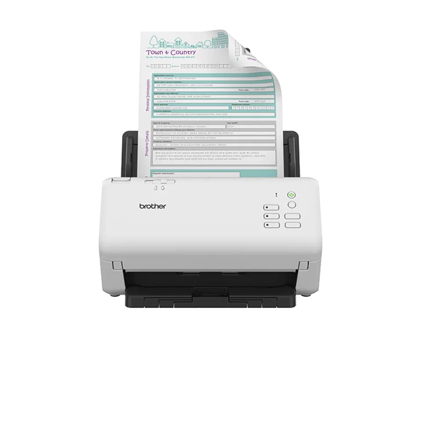 BROTHER Asztali dokuszkenner ADS4300, A4, 40 oldal/perc, USB/LAN, ADF, duplex, 1200x1200 dpi, 256MB (ADS4300NTF1)