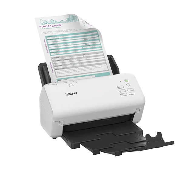 BROTHER Asztali dokuszkenner ADS4300, A4, 40 oldal/perc, USB/LAN, ADF, duplex, 1200x1200 dpi, 256MB (ADS4300NTF1)