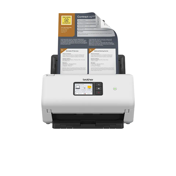 BROTHER Asztali dokuszkenner ADS4500W, A4, 35 oldal/perc, USB/LAN/Wifi, ADF, duplex, 1200x1200 dpi, 256MB (ADS4500WTF1)