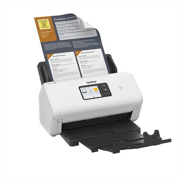 BROTHER Asztali dokuszkenner ADS4500W, A4, 35 oldal/perc, USB/LAN/Wifi, ADF, duplex, 1200x1200 dpi, 256MB (ADS4500WTF1)