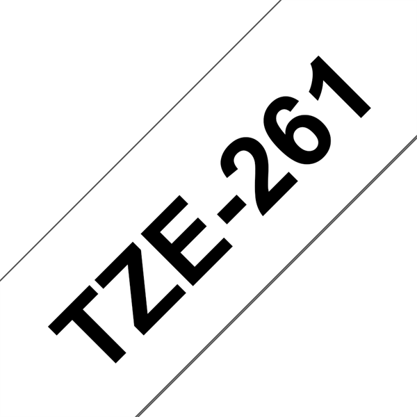 BROTHER szalag TZe-261, Fehér alapon Fekete, Laminált, 36mm  1.4", 8 méter (TZE261)