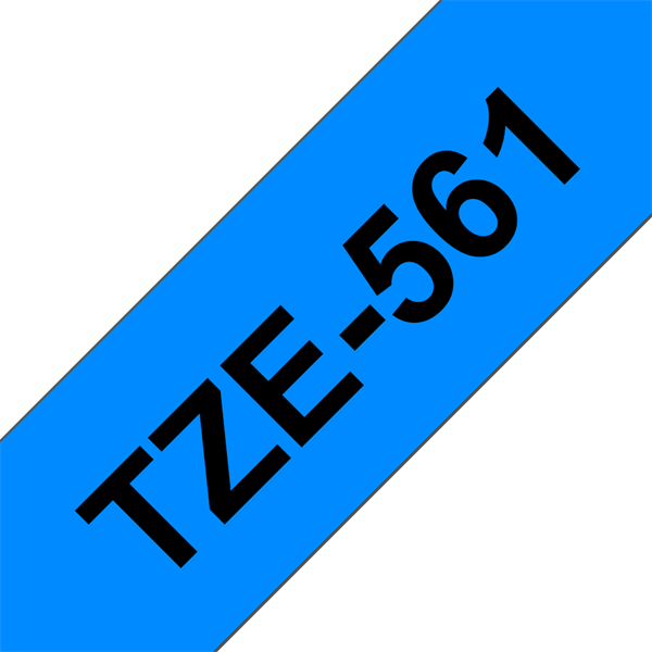 BROTHER szalag TZe-561, Kék alapon Fekete, Laminált, 36mm  1.4", 8 méter (TZE561)