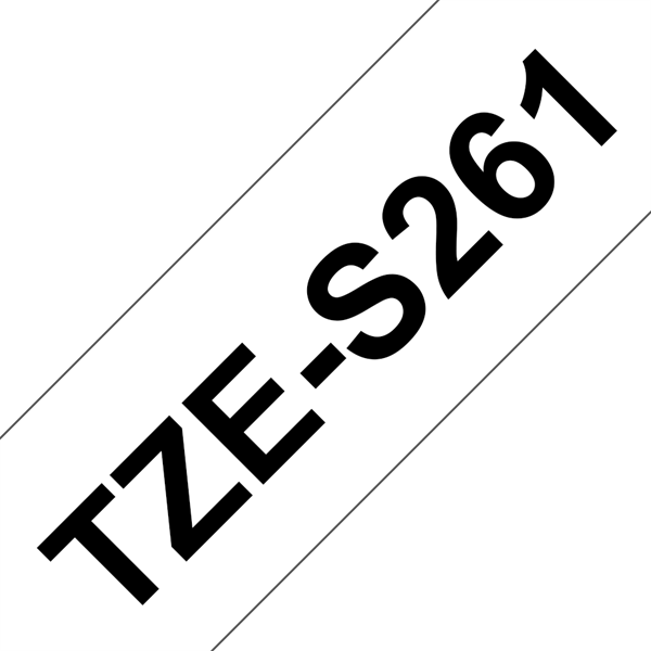BROTHER szalag TZe-S261, Fehér alapon Fekete, Erős tapadású, 36mm  1.4", 8 méter (TZES261)