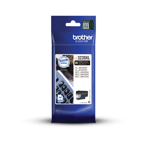 BROTHER Tintapatron LC3239XLBK, Szuper nagy töltetű - 6000 oldal, Fekete (LC3239XLBK)