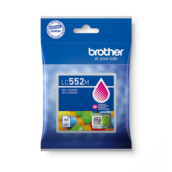 BROTHER Tintapatron LC552M - 550 oldal, Magenta (LC552M)