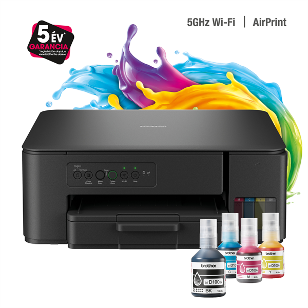 BROTHER Tintasugaras MFP NY/M/S DCP-T430W, A4, színes, 16 lap/perc, WiFi/USB, 6000x1200dpi, manuál duplex, 128MB (DCPT430WYJ1)