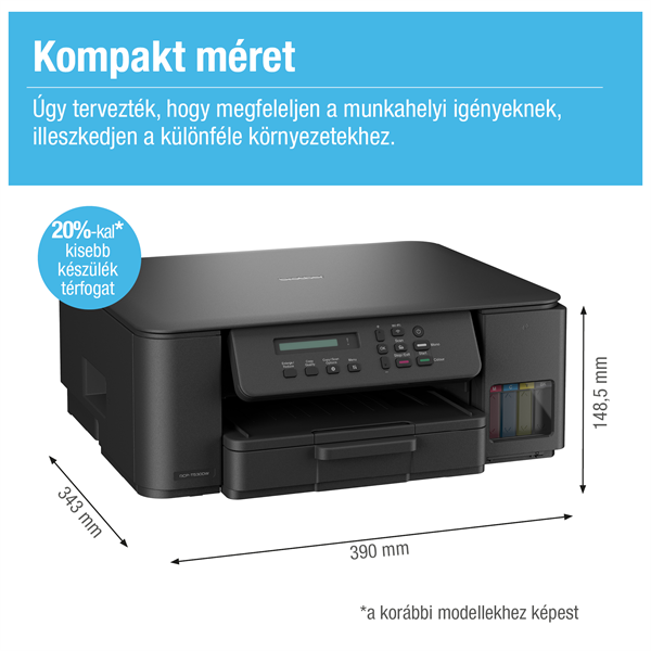BROTHER Tintasugaras MFP NY/M/S DCP-T530W, A4, színes, 16 lap/perc, WiFi/USB, 6000x1200dpi, duplex, 128MB (DCPT530DWYJ1)