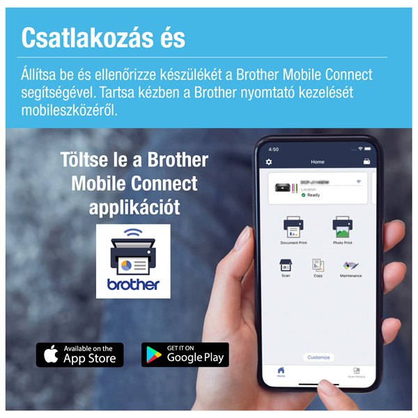 BROTHER Tintasugaras MFP NY/M/S DCP-T730W, színes, 16 lap/perc, WiFi/USB, 6000x1200dpi, ADF, duplex, 128MB (DCPT730DWYJ1)